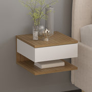 Mesa de noche roma natural blanco apgado