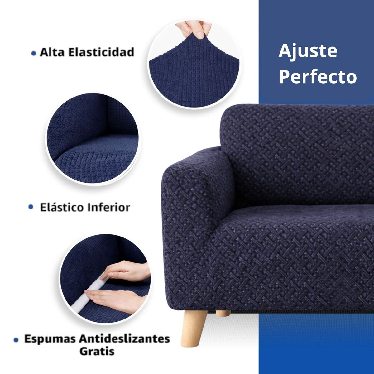 Protector De sofa 2 Puestos Elastico