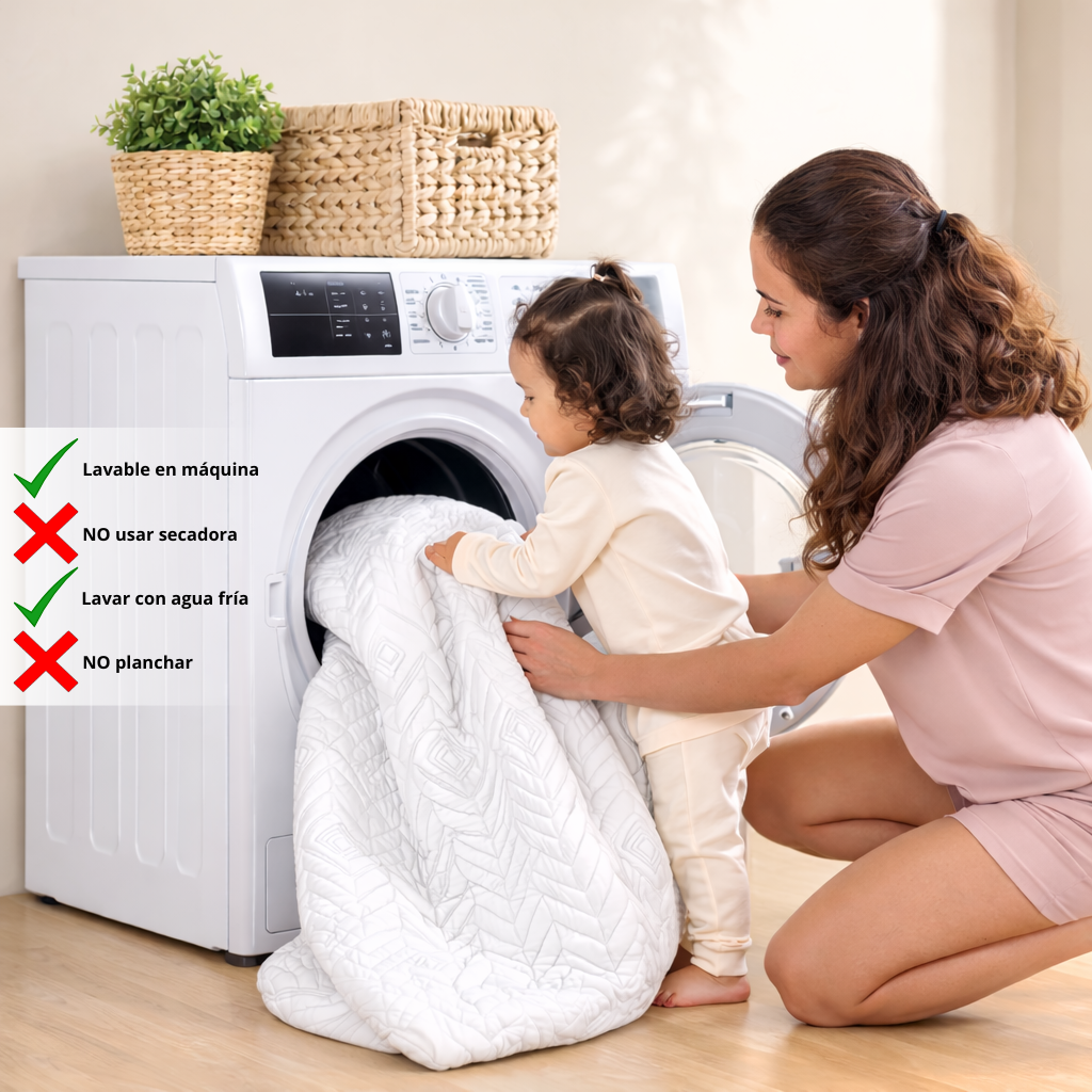 Combo Protector Sencillo Antifluido 100x190cm