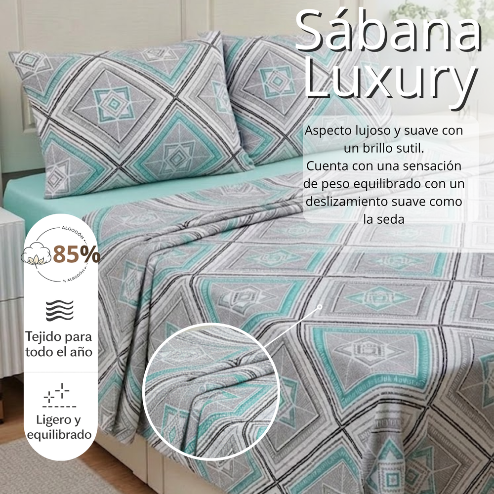 Juego De Sabana Doble Estampada
