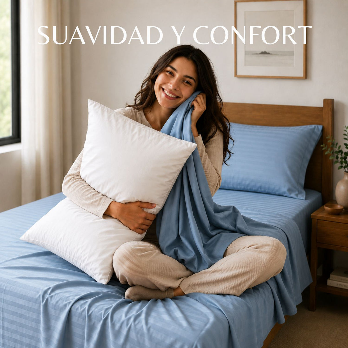 Combo Protector Colchon + 2 Almohadas Siliconadas Doble