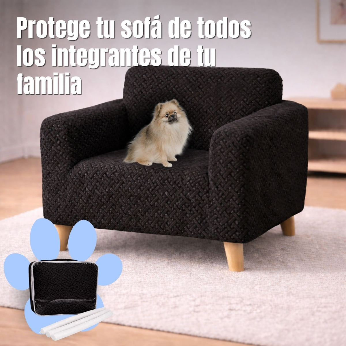 Protector De Sofa 1 Puesto Elastico