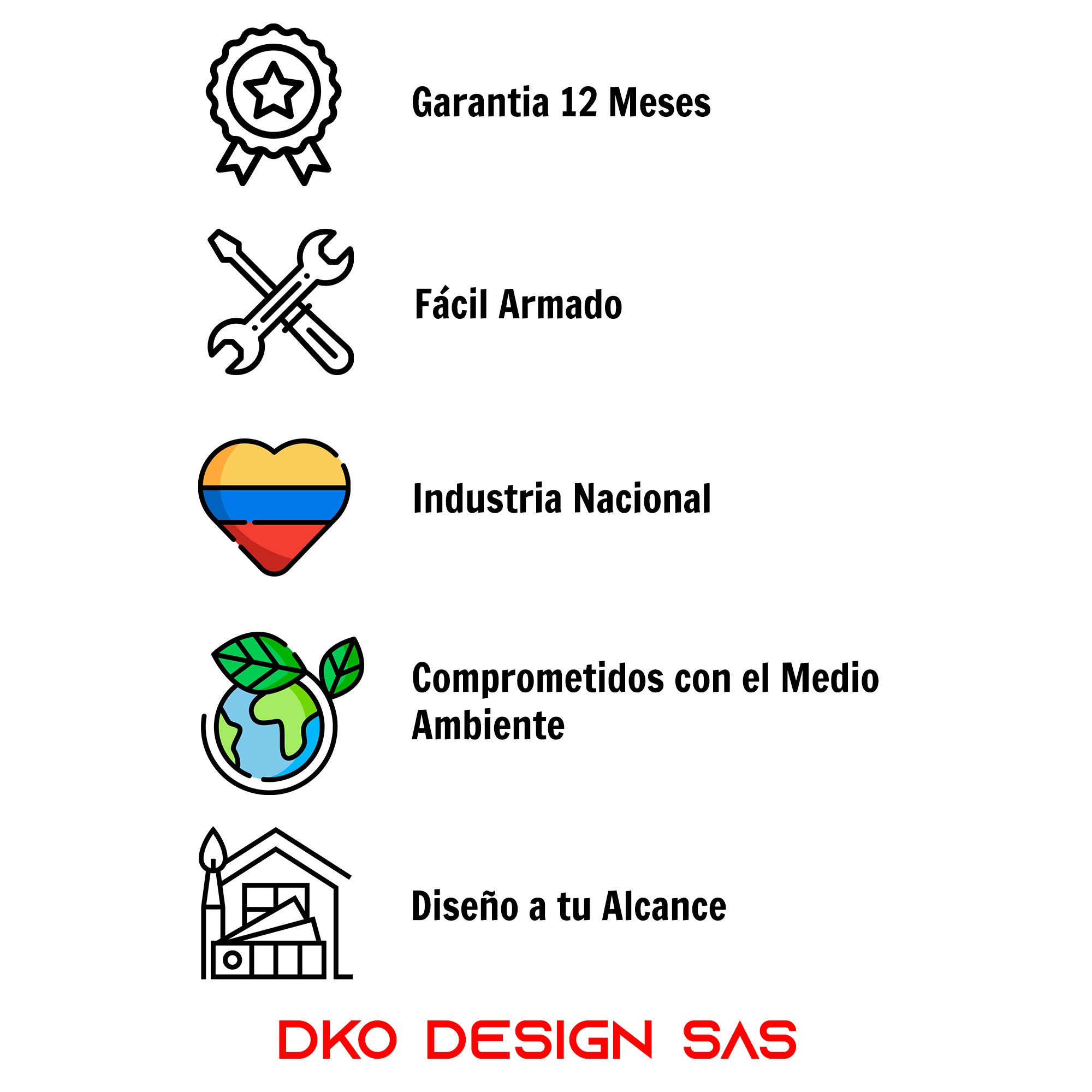 Combo Escritorio Panel Tocador Tomy Holywood+Silla Eames  (77x80x40) Blanco