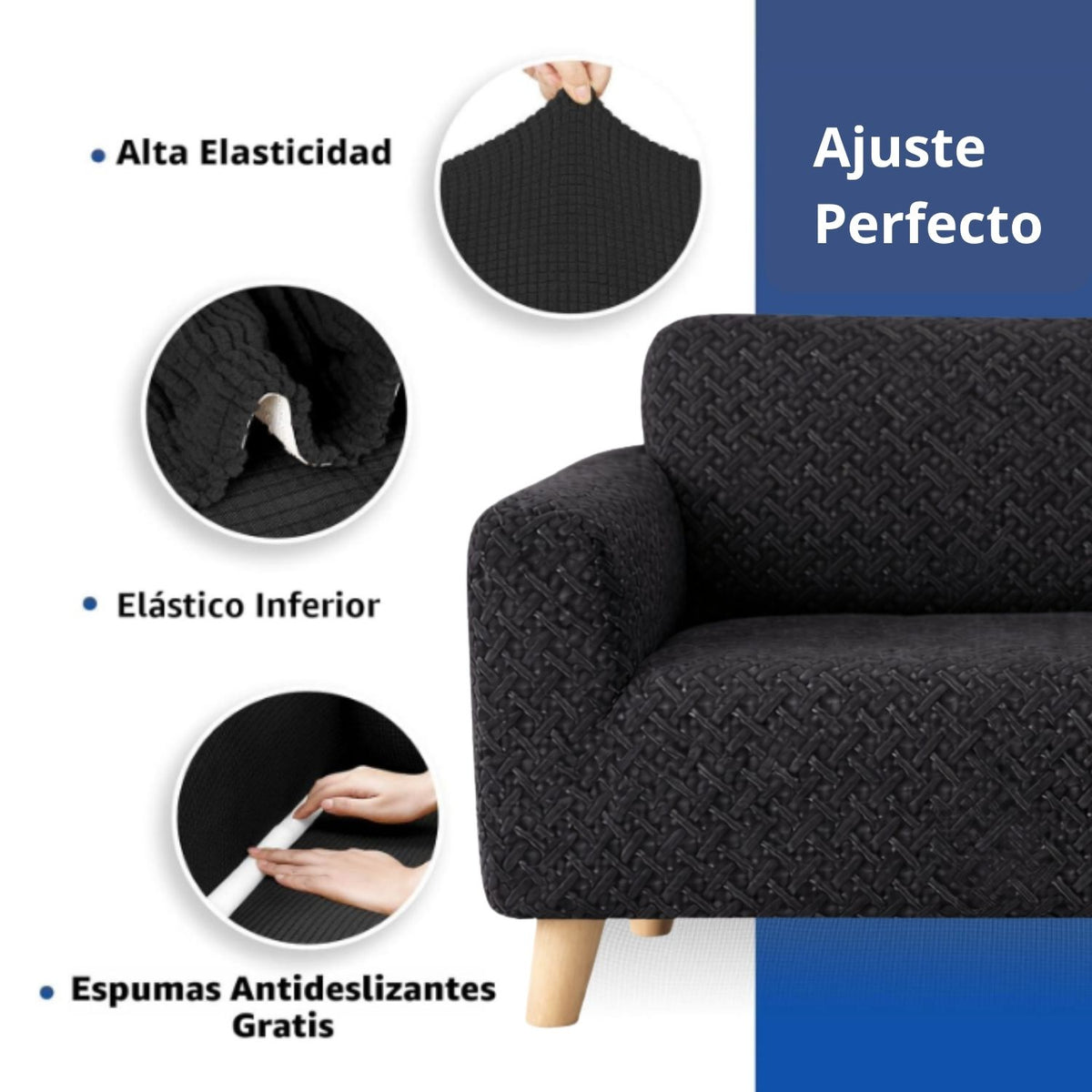 Protector De Sofa 1 Puesto Elastico