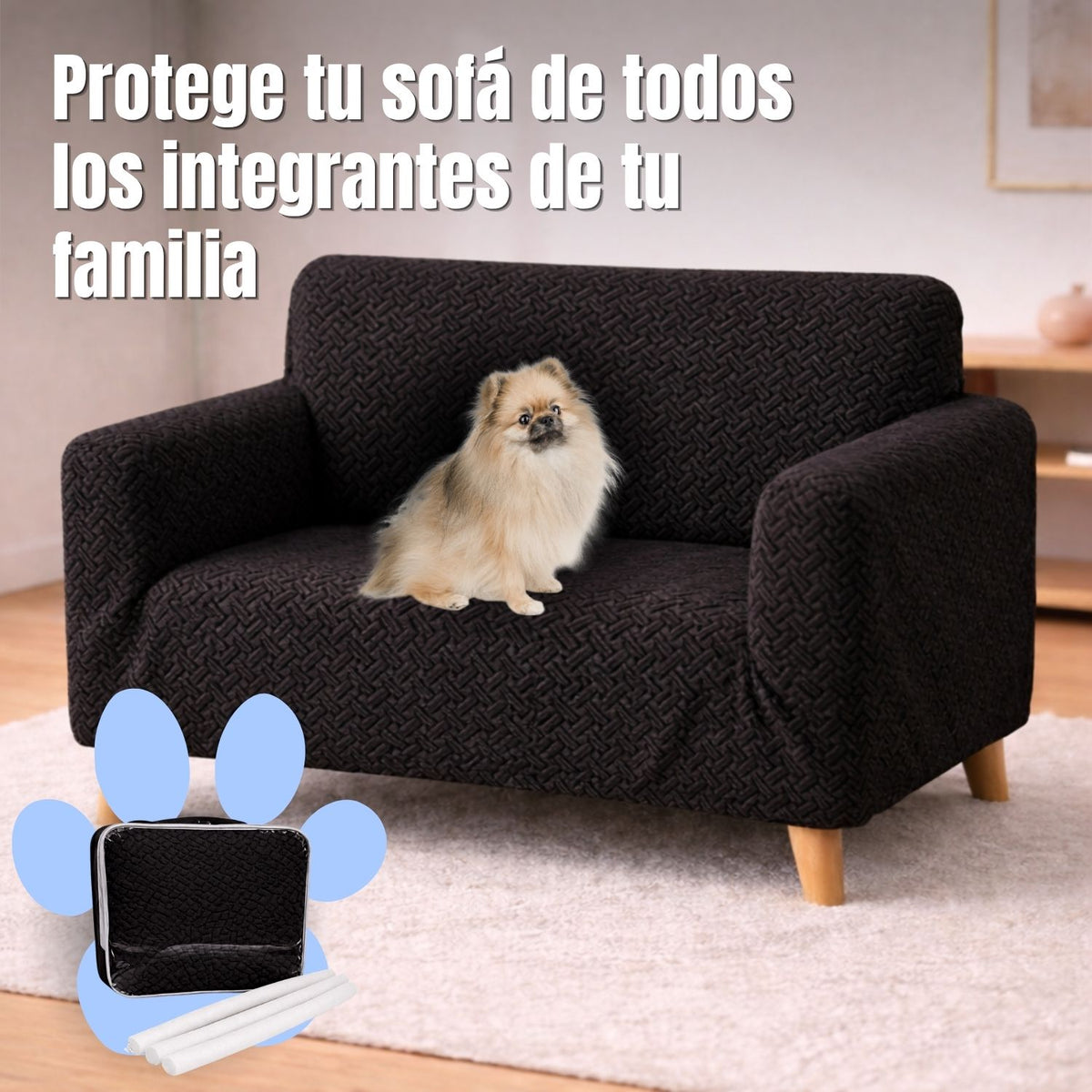 Protector De sofa 2 Puestos Elastico