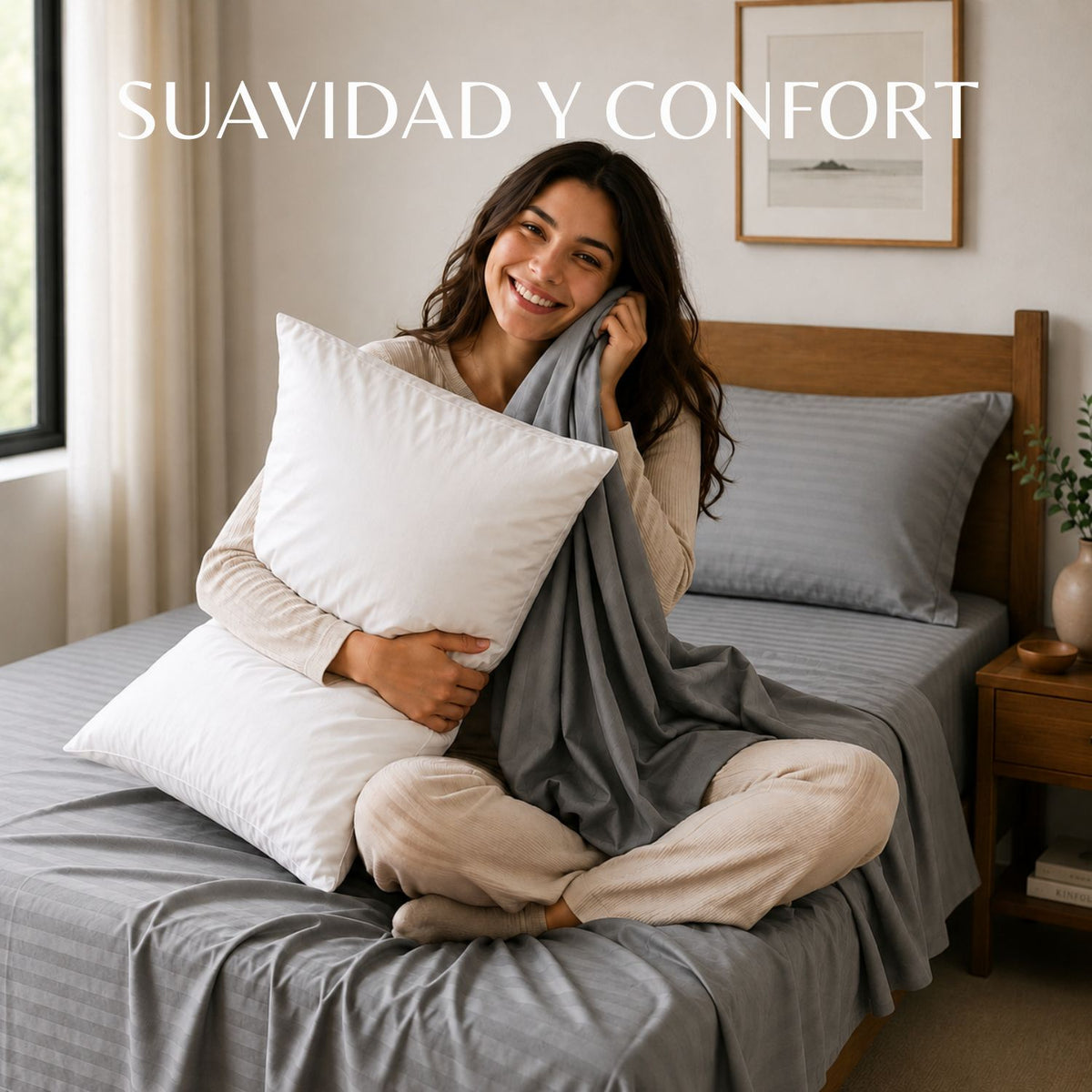 Combo Protector Colchon + 2 Almohadas Siliconadas Doble