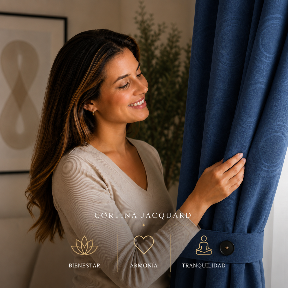 Cortina x2 Celeste Jacquard
