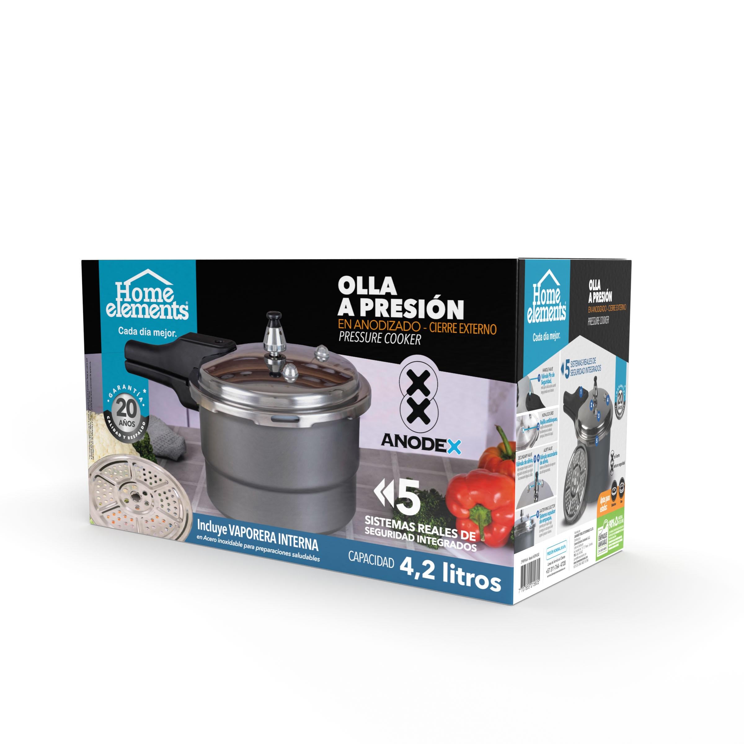 Olla a Presion 4,2 Litros Anodizado