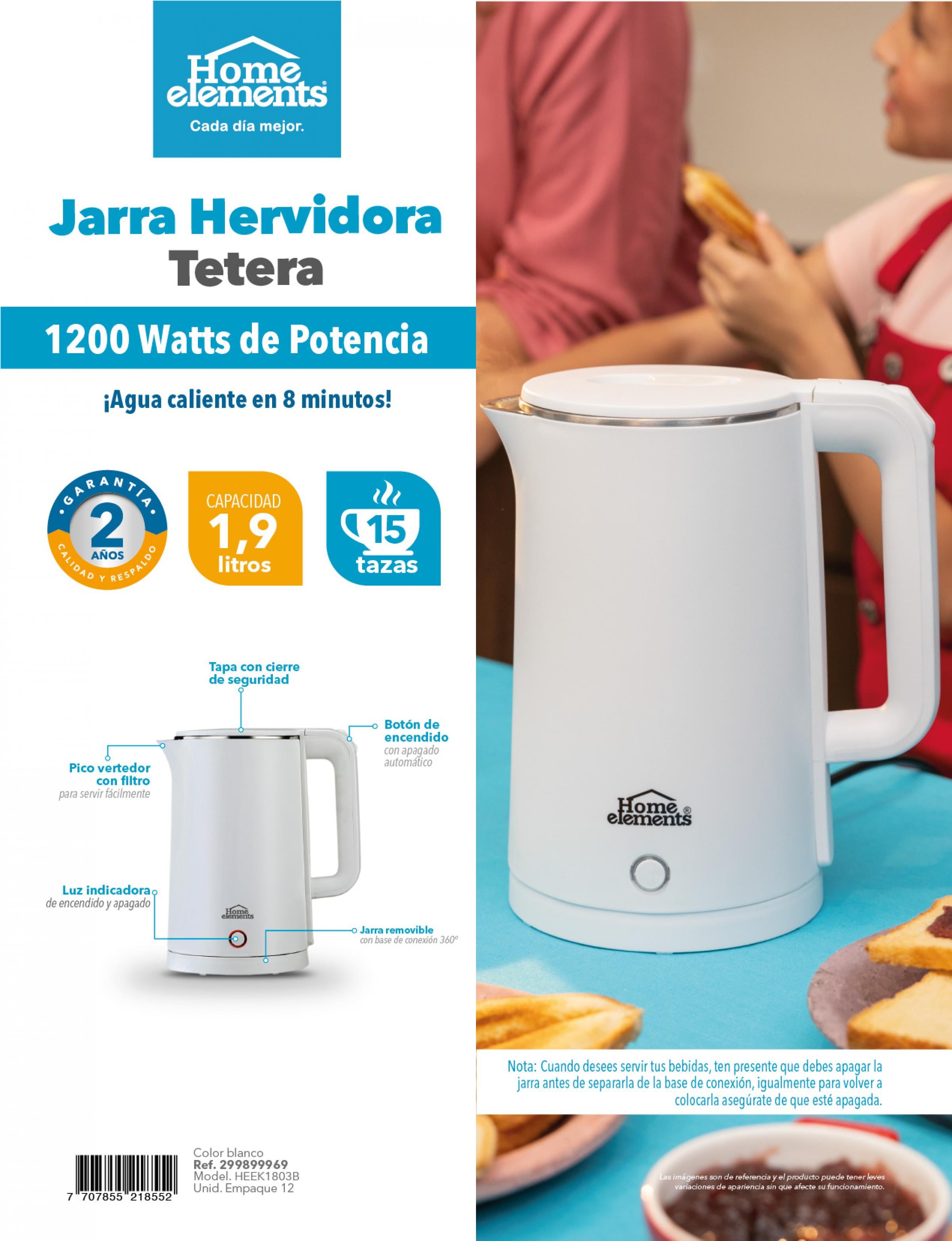 Jarra Hervidora Tetera 1,9 Litros