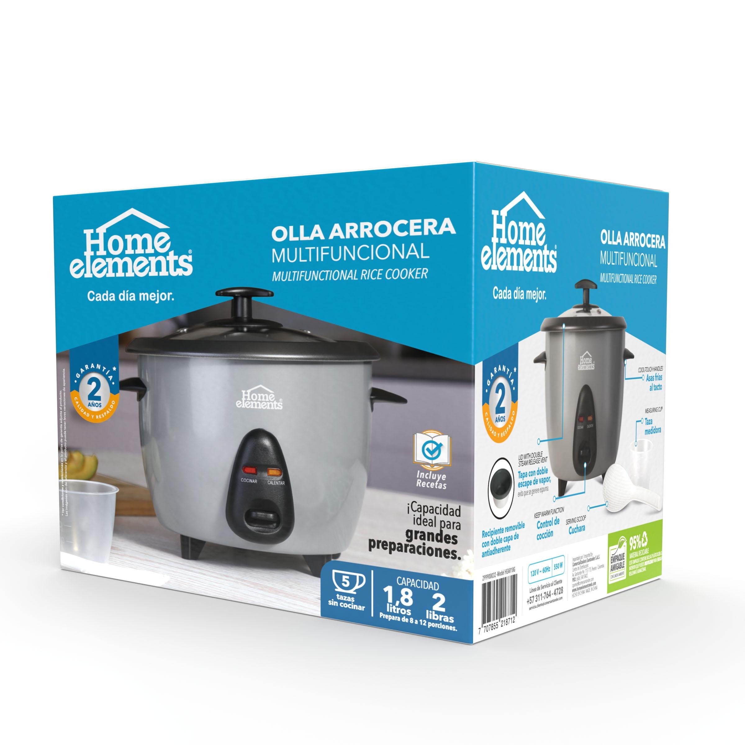 Olla Arrocera 1,8 lt Gris