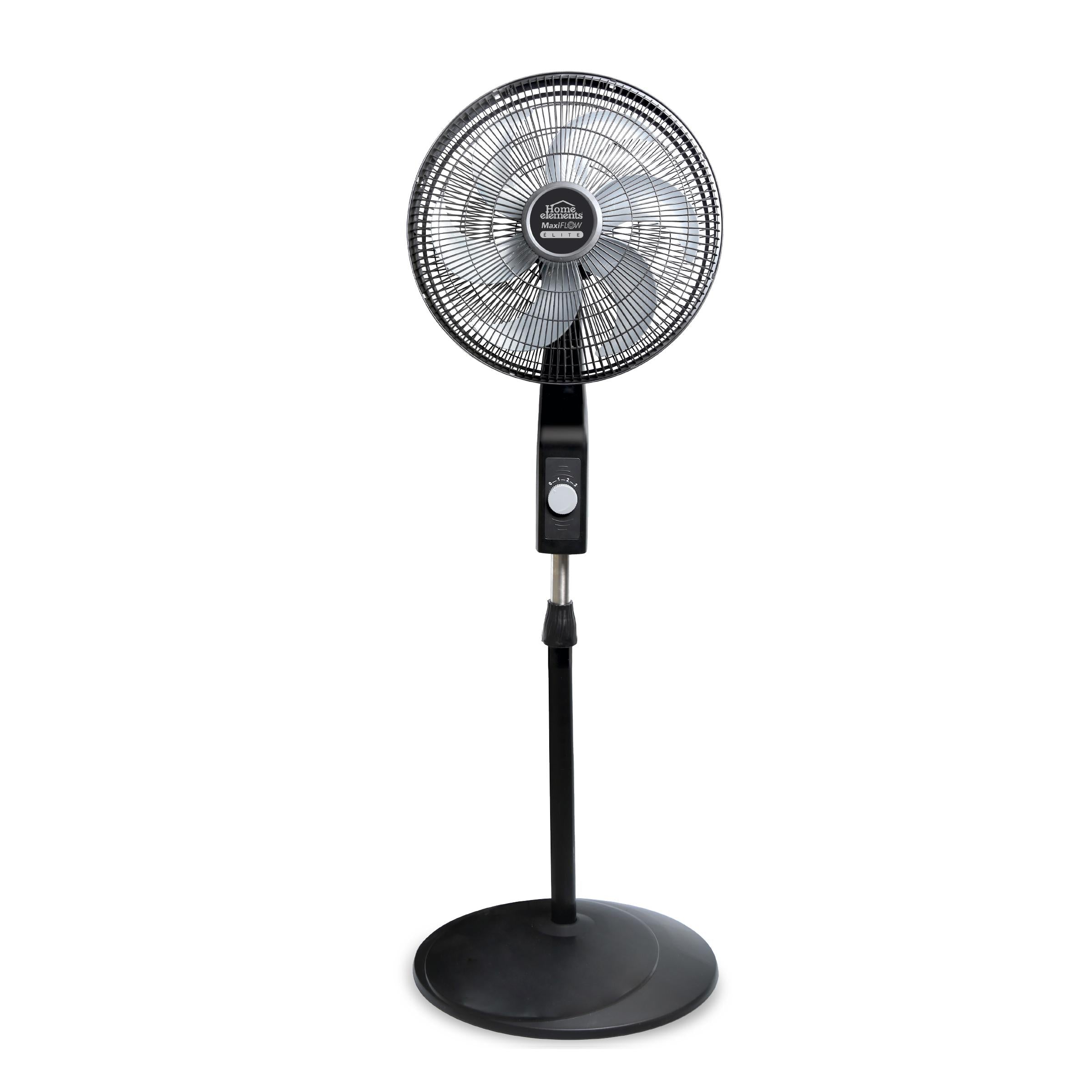 Ventilador de Pedestal Negro 18" MaxiFlow Elite - Malla Plastica