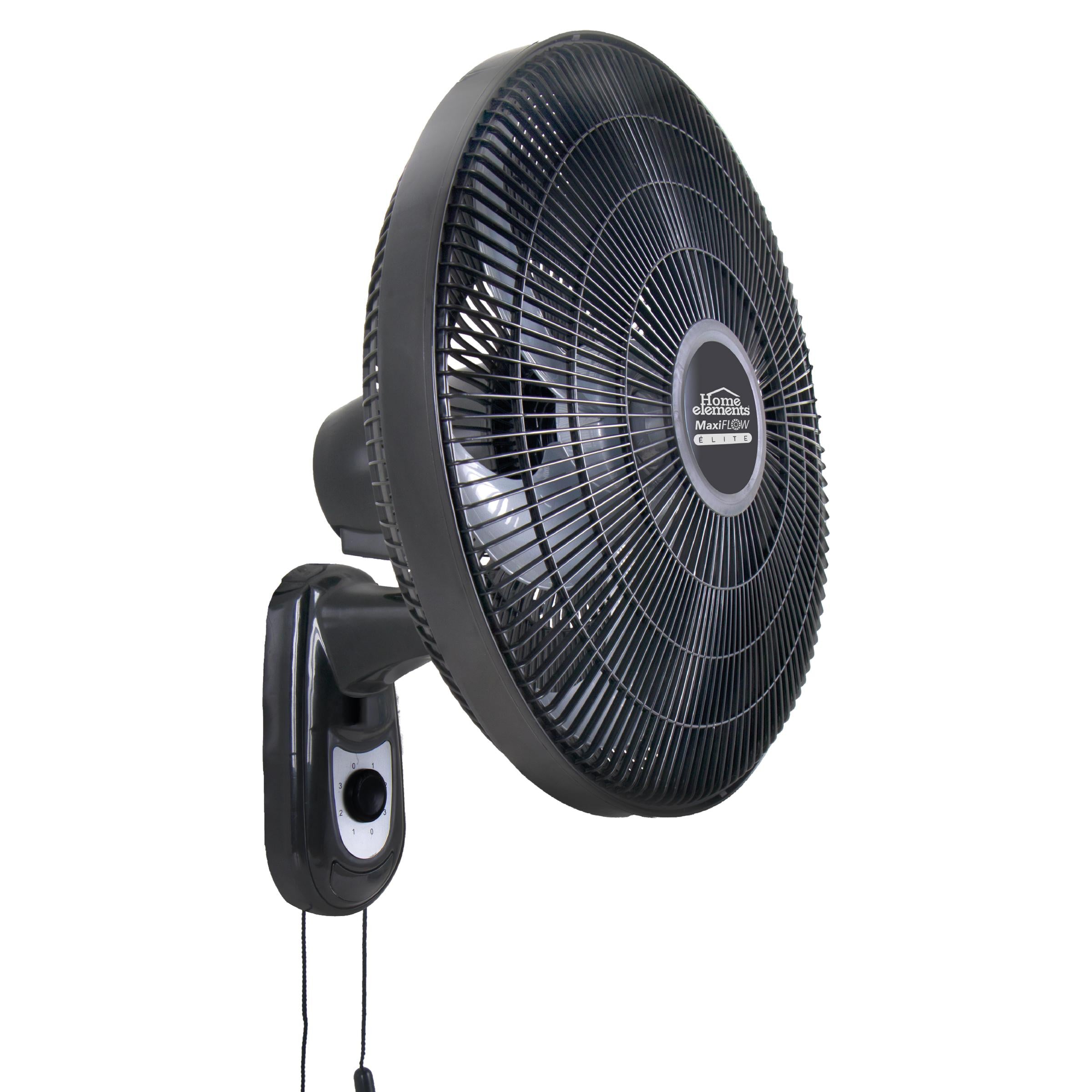 Ventilador de Pared Negro 18" MaxiFlow Elite - Malla Plastica
