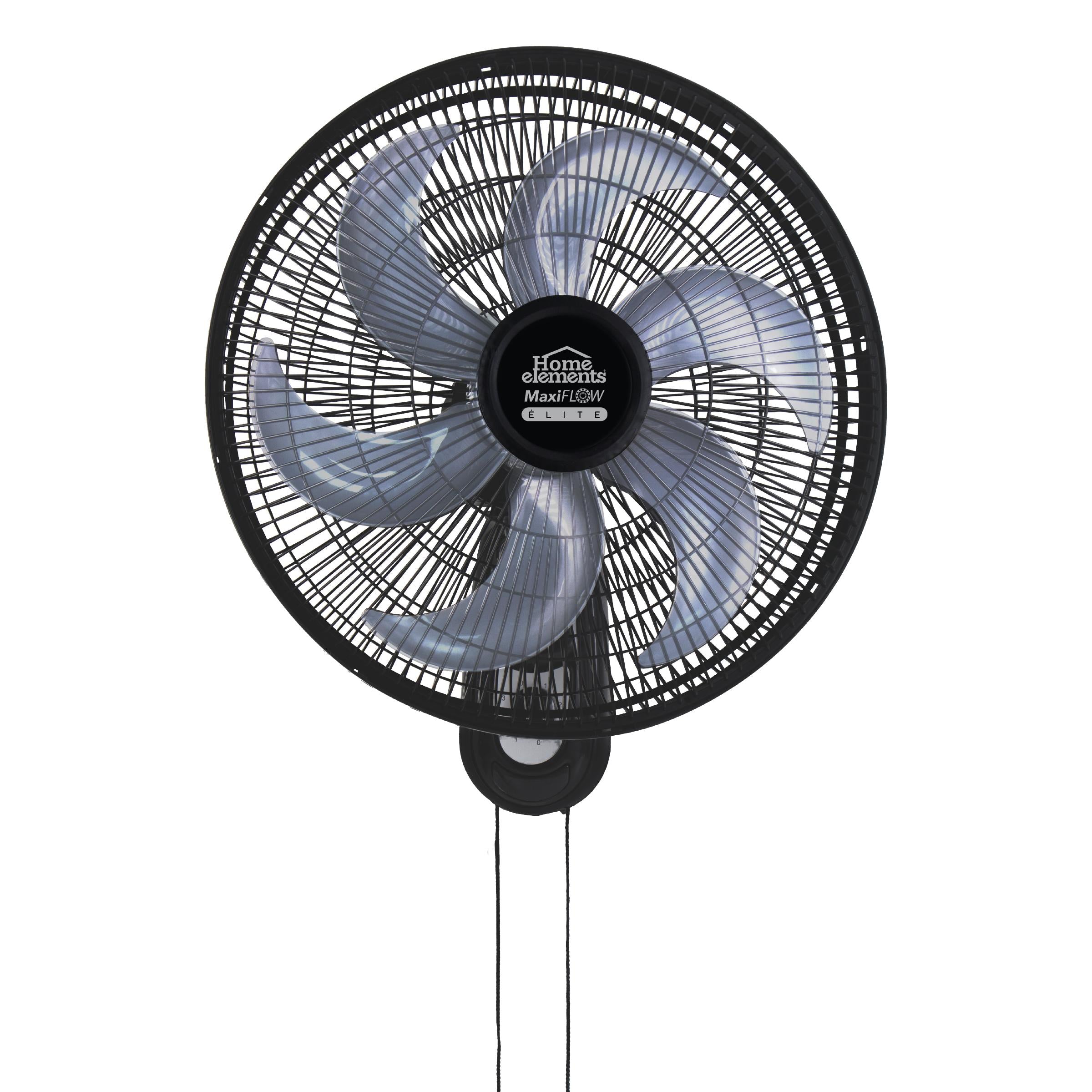 Ventilador de Pared Negro 18" MaxiFlow Elite - Malla Plastica
