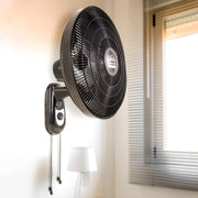 Ventilador de Pared Negro 18" MaxiFlow Elite - Malla Plastica