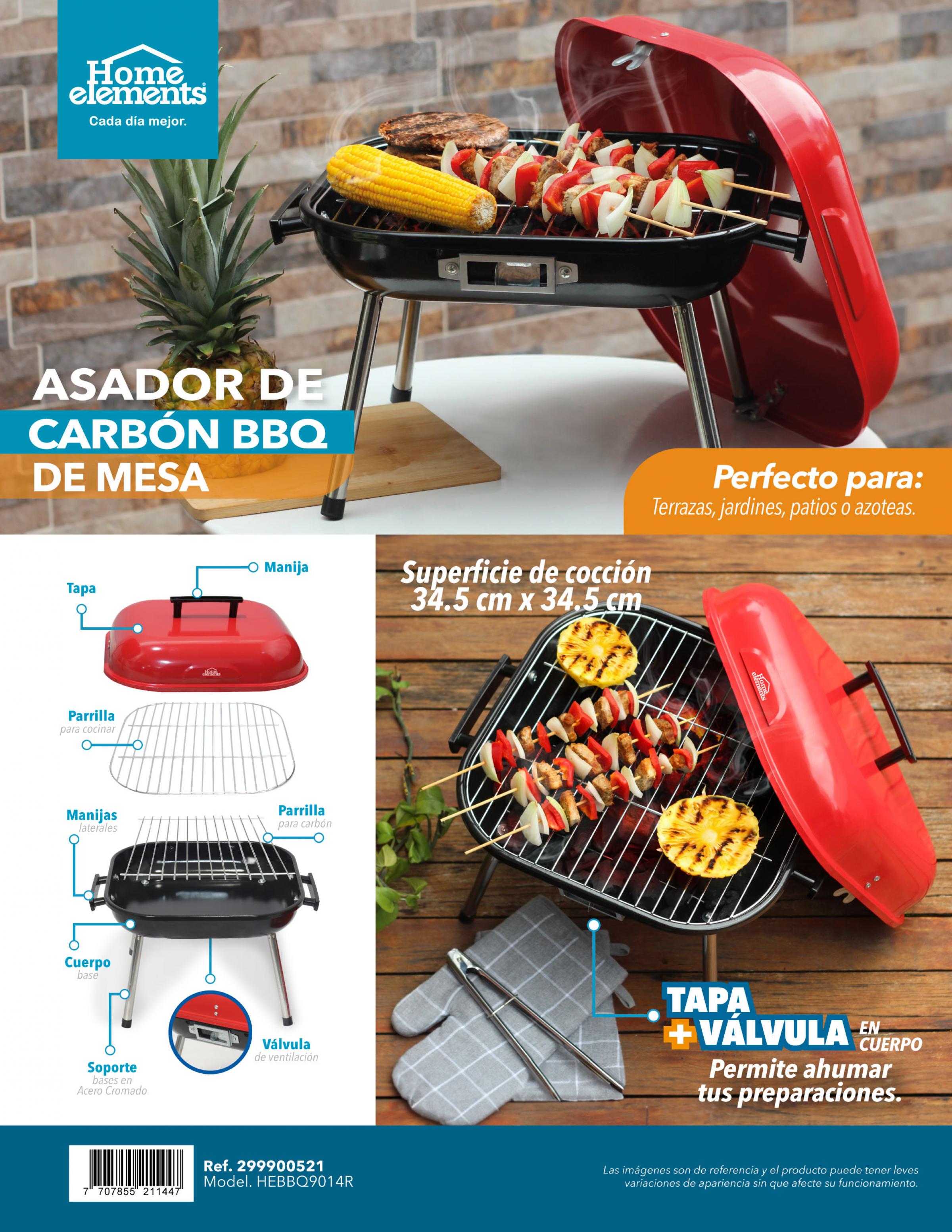 Asador a Carbon BBQ Rojo