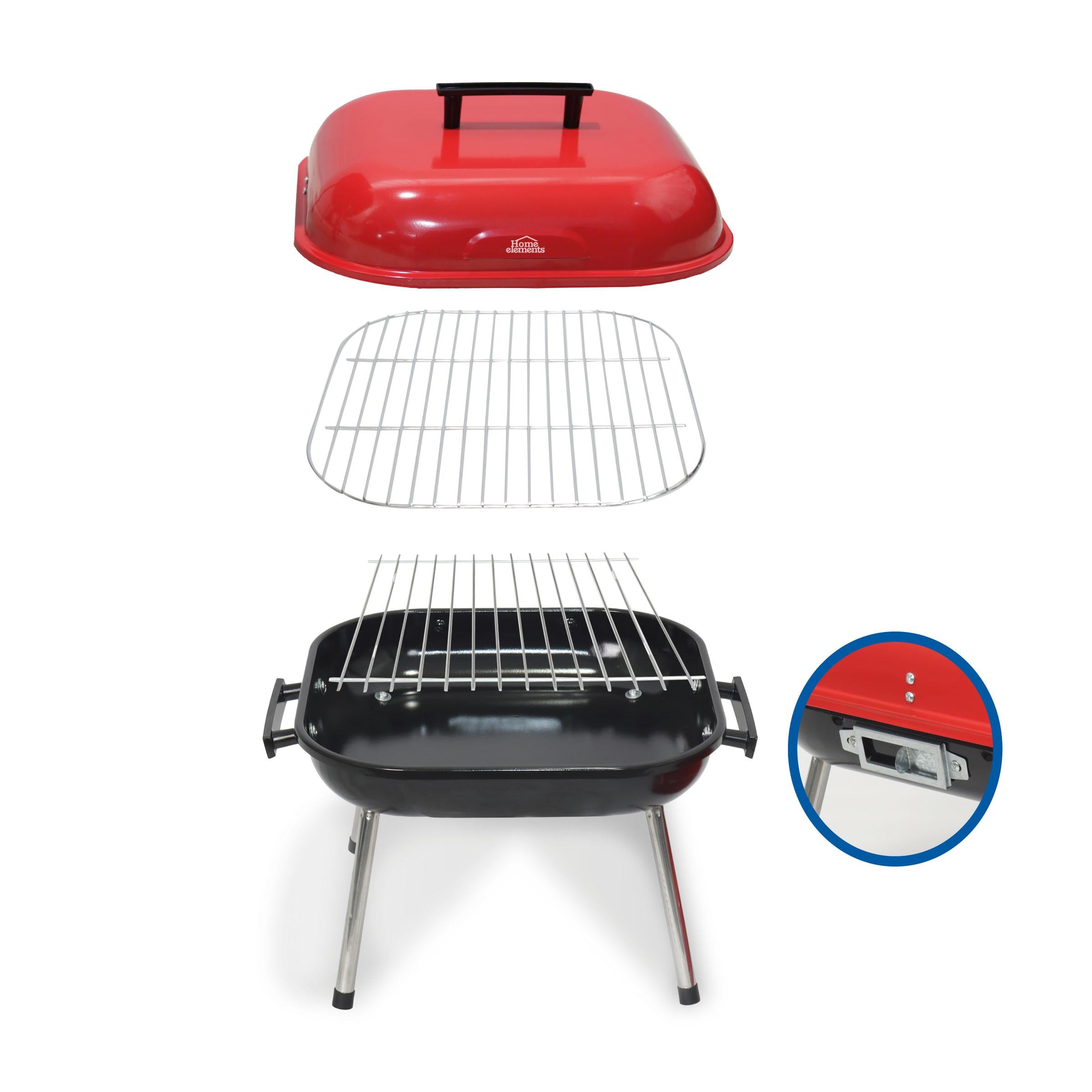 Asador a Carbon BBQ Rojo