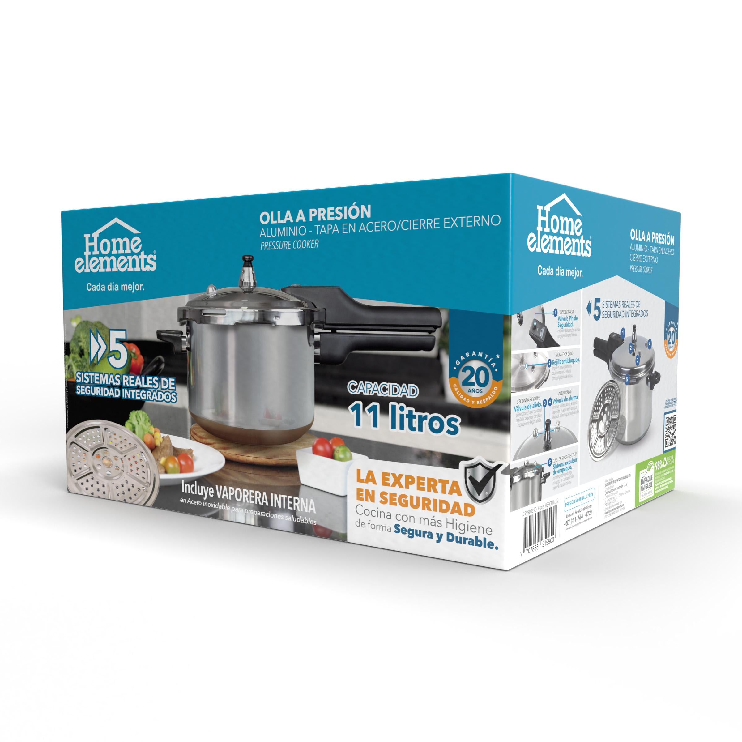 Olla a Presion Aluminio 11 lt con Tapa en Acero