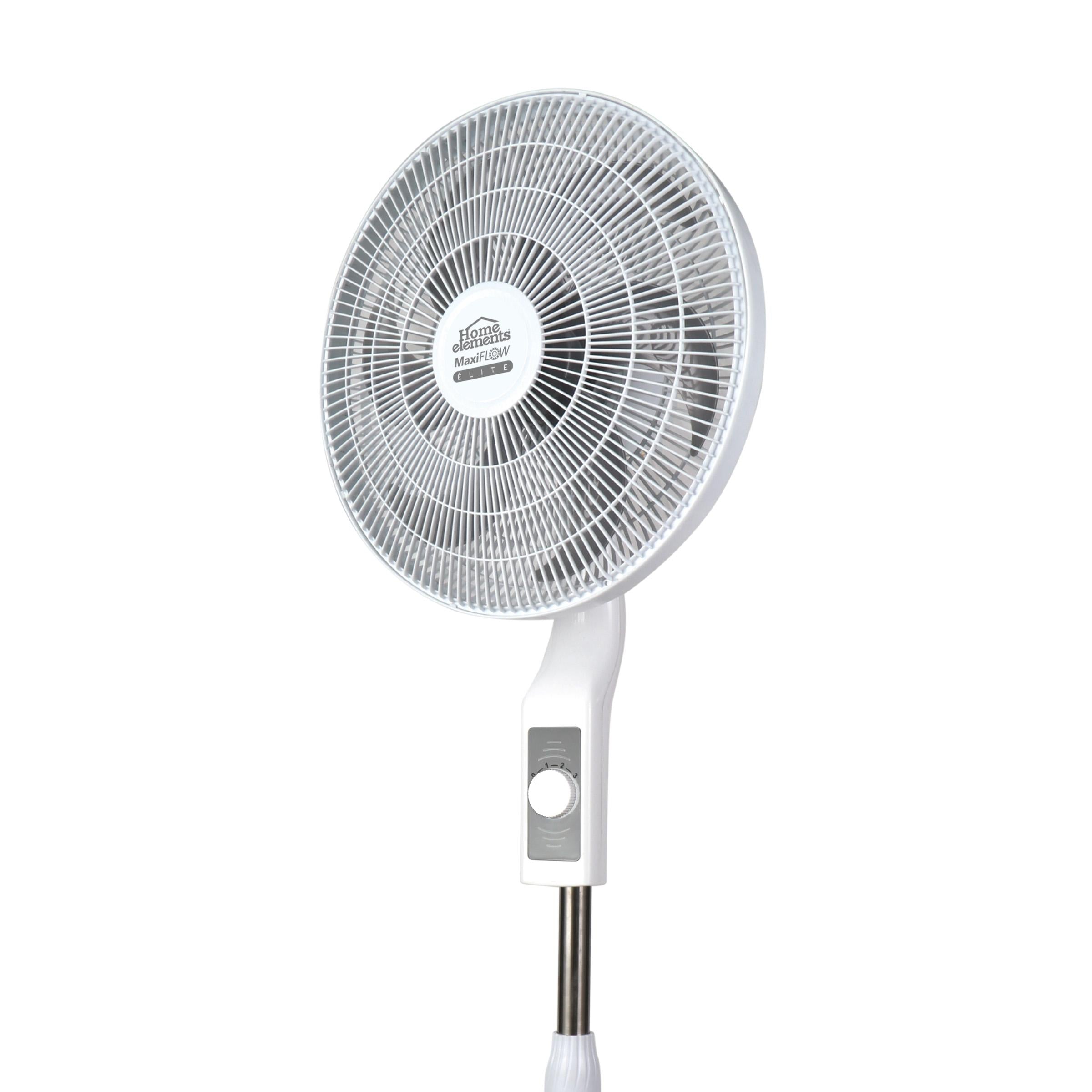 Ventilador de Pedestal Blanco 18" MaxiFlow Elite - Malla Plastica