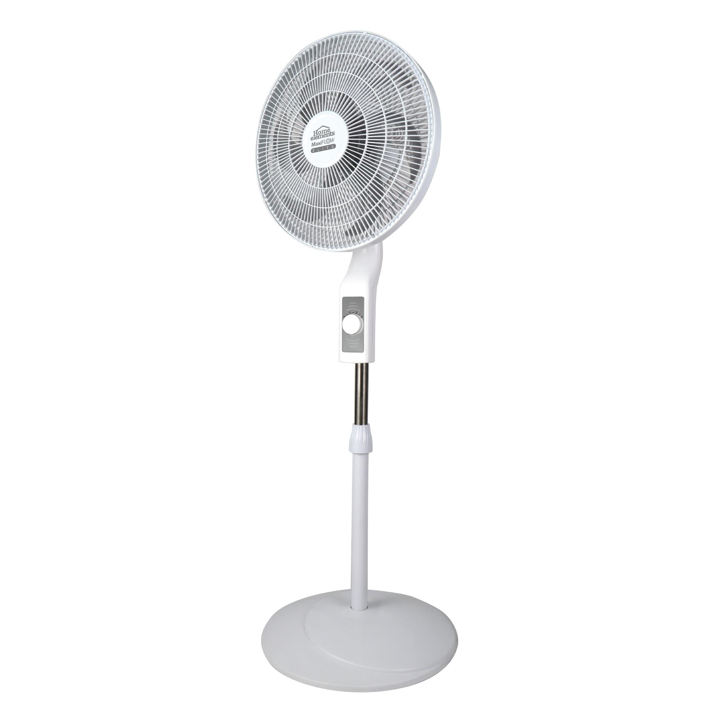 Ventilador de Pedestal Blanco 18" MaxiFlow Elite - Malla Plastica