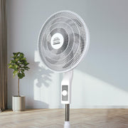 Ventilador de Pedestal Blanco 18" MaxiFlow Elite - Malla Plastica