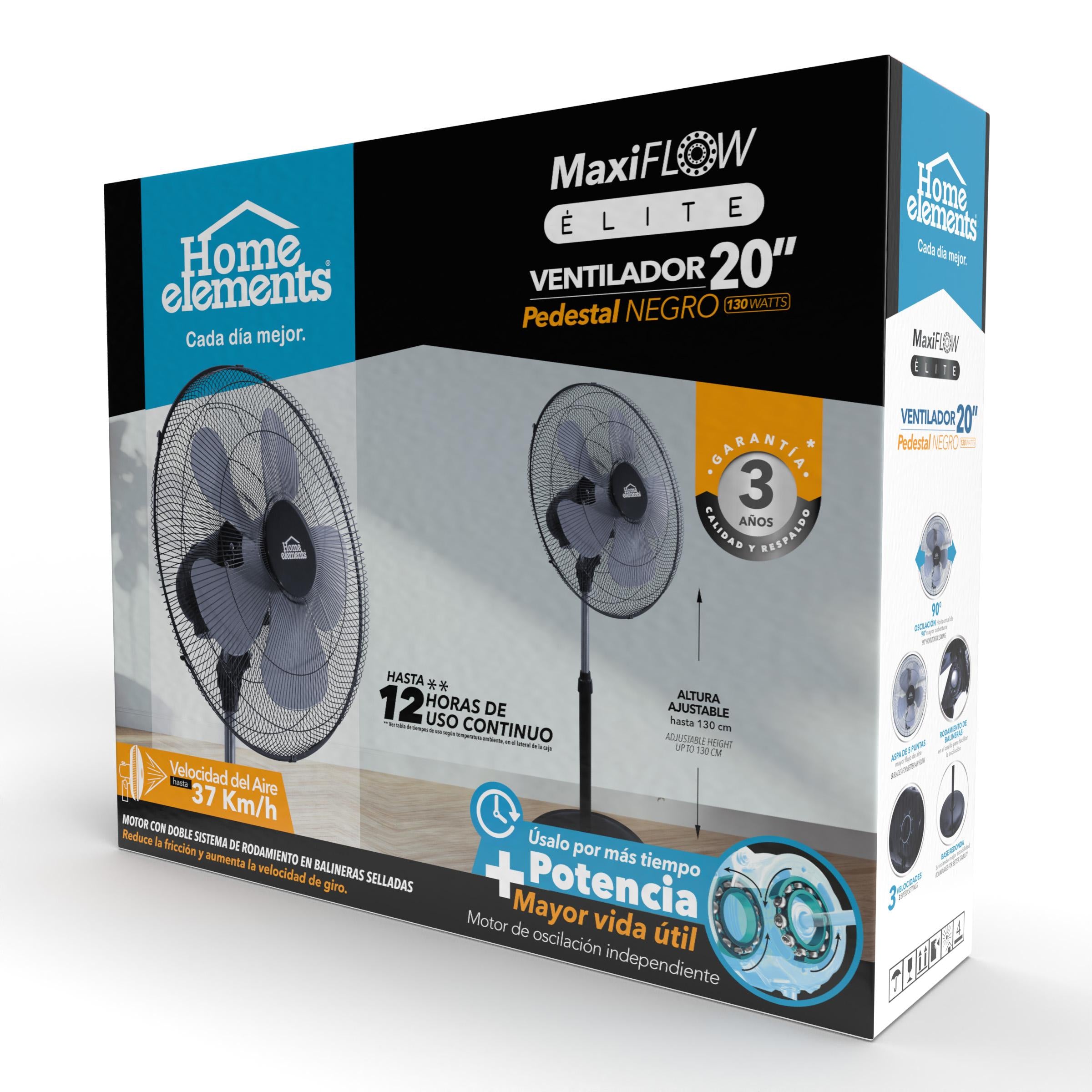 Ventilador de Pared 20" MaxiFlow Elite - 5 Aspas