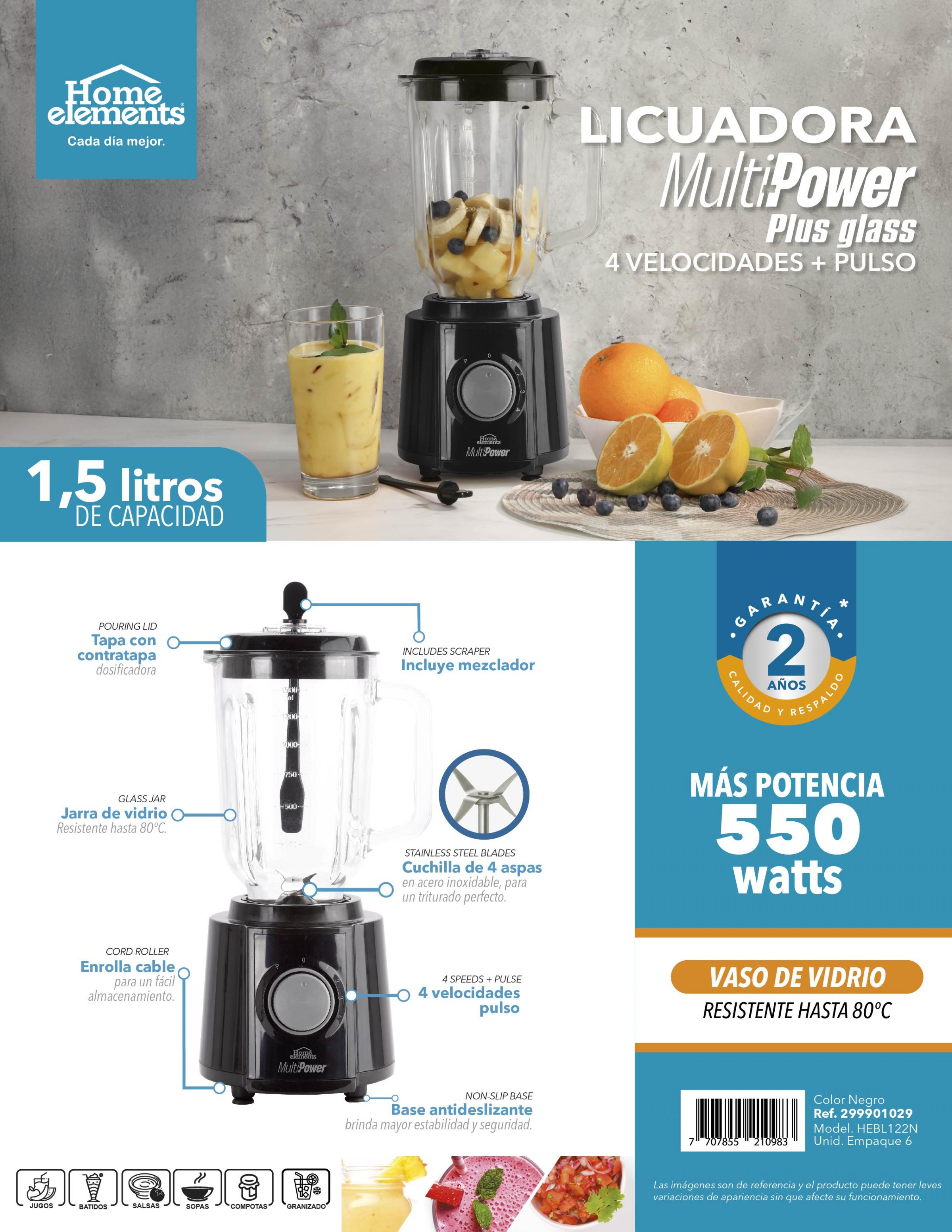 Licuadora Multipower Plus Glass