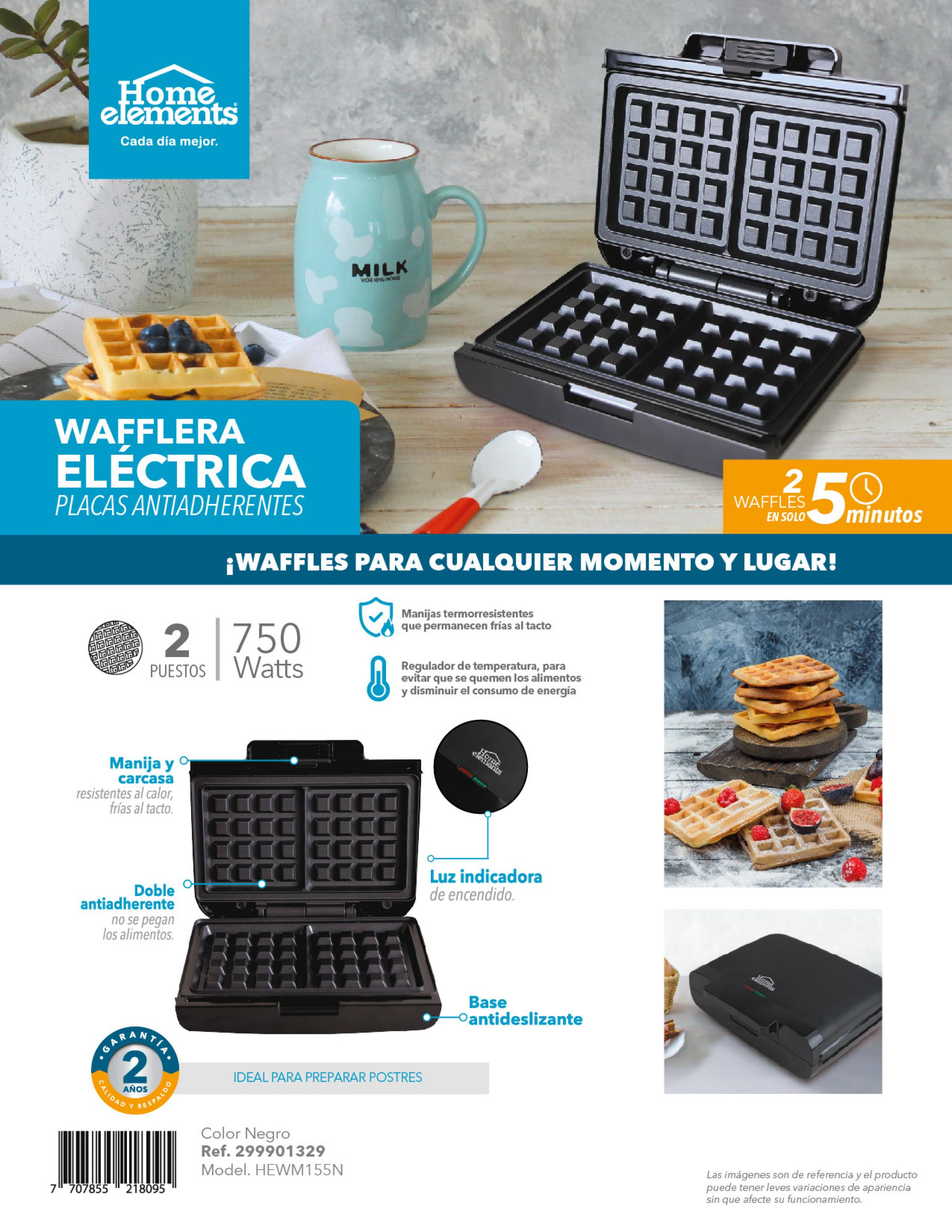 Wafflera 2 Puestos Cuadrada