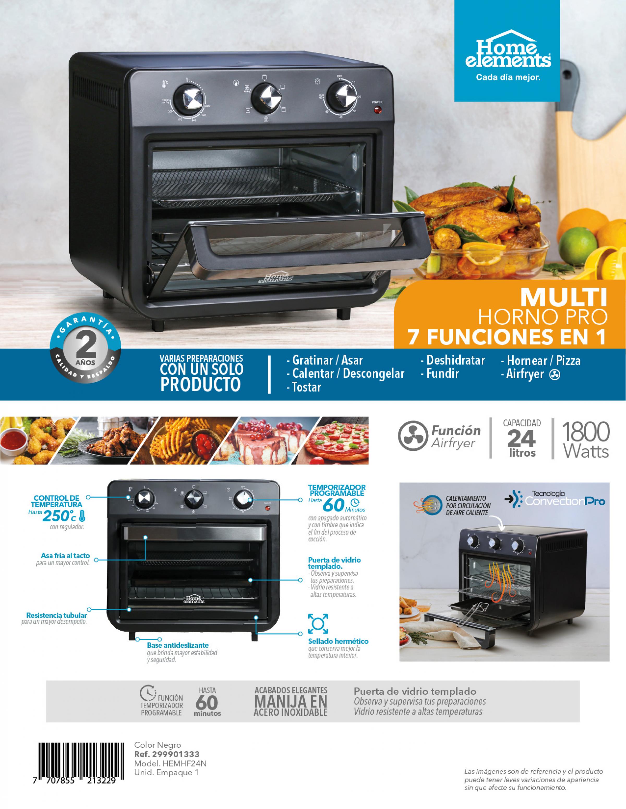 Multi Horno Pro 7 Funciones - 24 litros