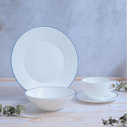 Vajilla Ondas Borde Azul