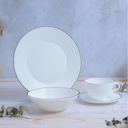 Vajilla Ondas Borde Negro