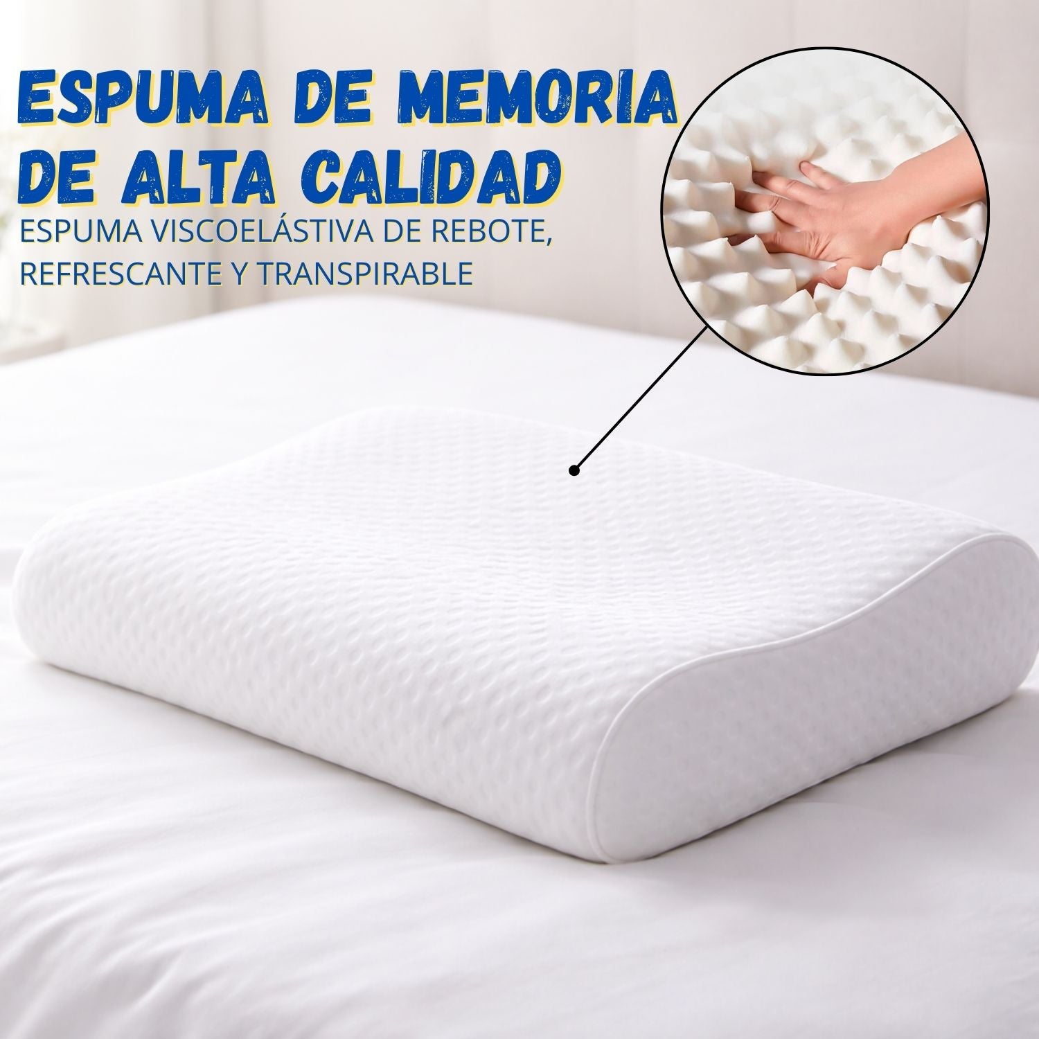 Almohada Viscoelástica Antiestrés Cervical