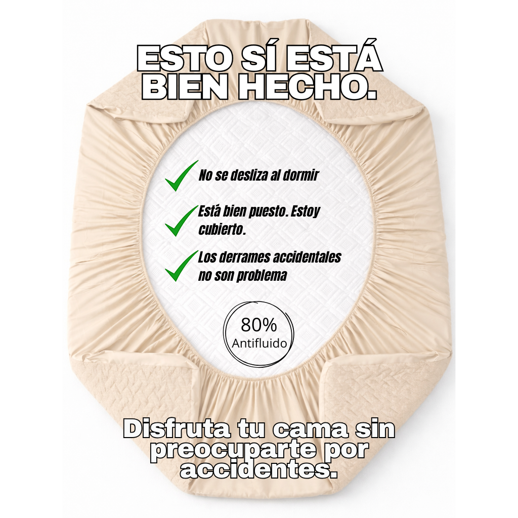 Combo Protector Semidoble Antifluido 120x190cm