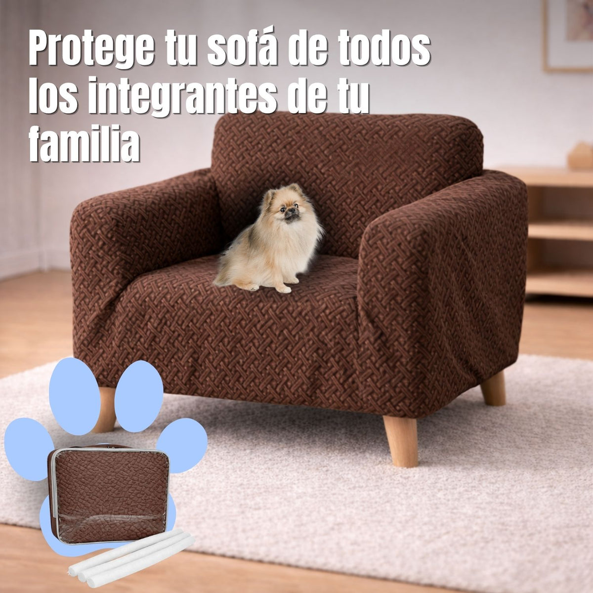 Protector De Sofa 1 Puesto Elastico