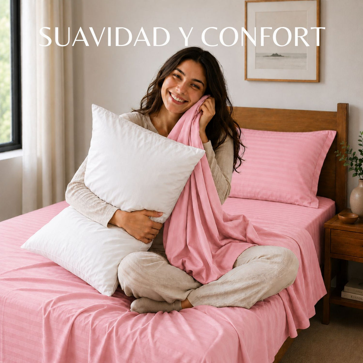Combo Protector Colchon + 2 Almohadas Siliconadas Queen
