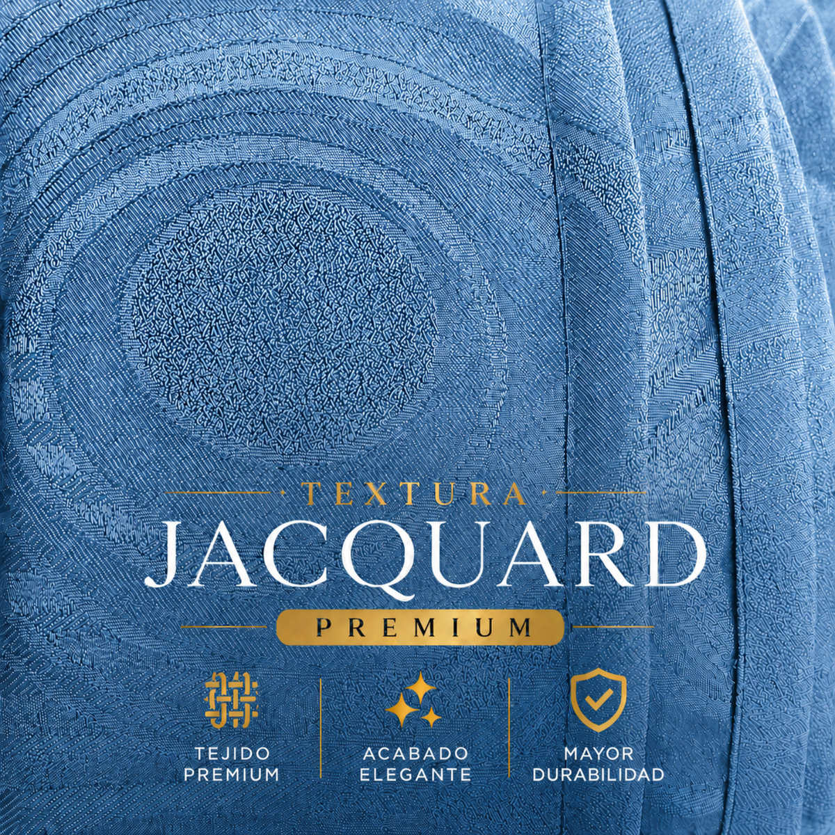 Cortina x2 Celeste Jacquard