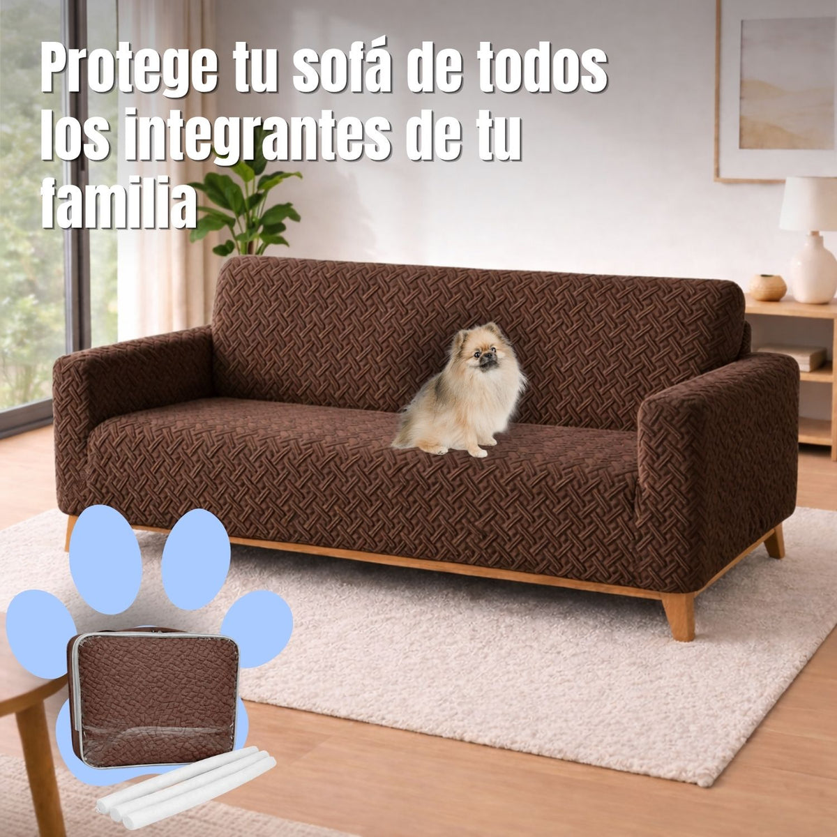 Protector De Sofa 3 Puestos Elastico