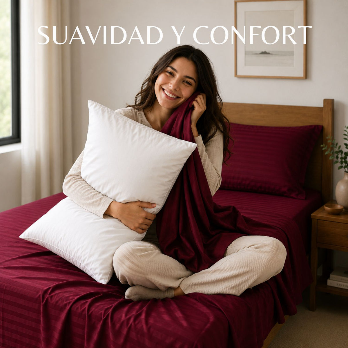 Combo Protector Colchon + 2 Almohadas Siliconadas Semidoble