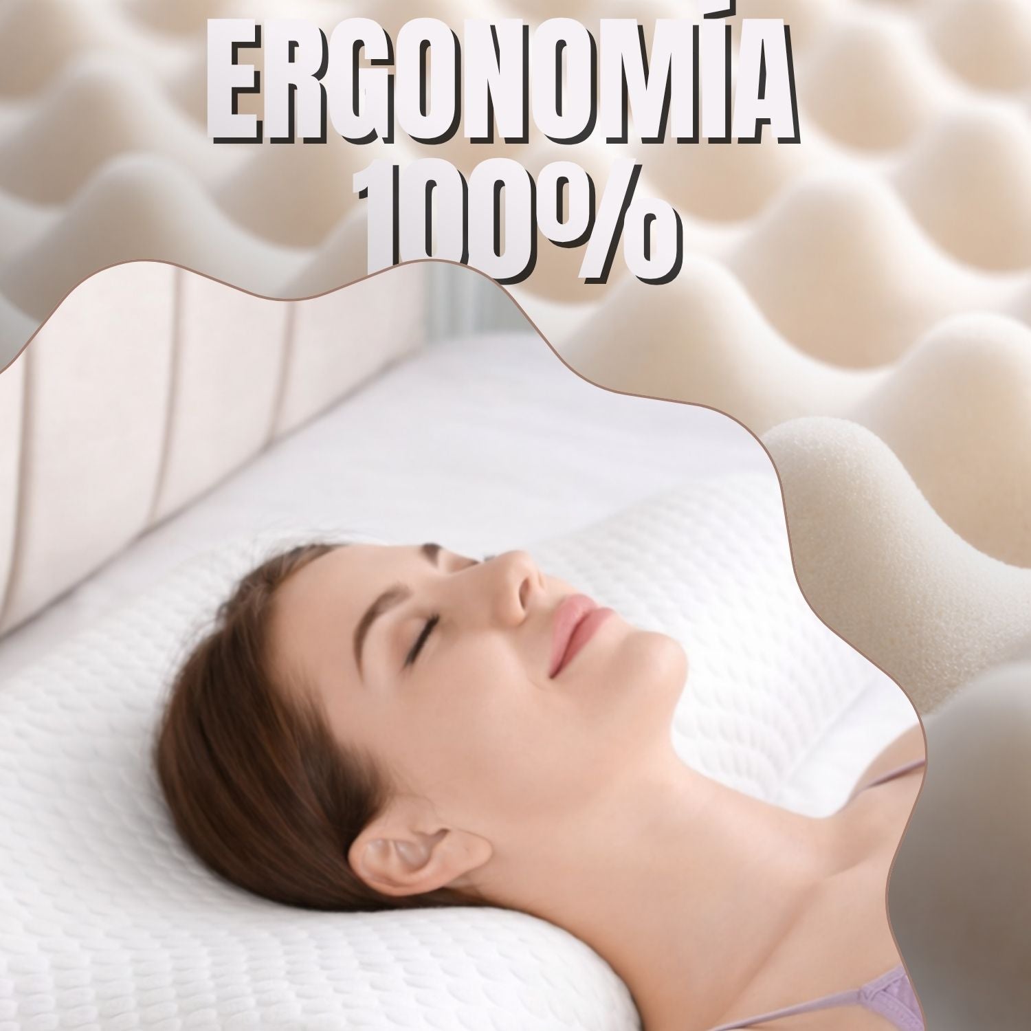 Almohada Viscoelástica Antiestrés Cervical