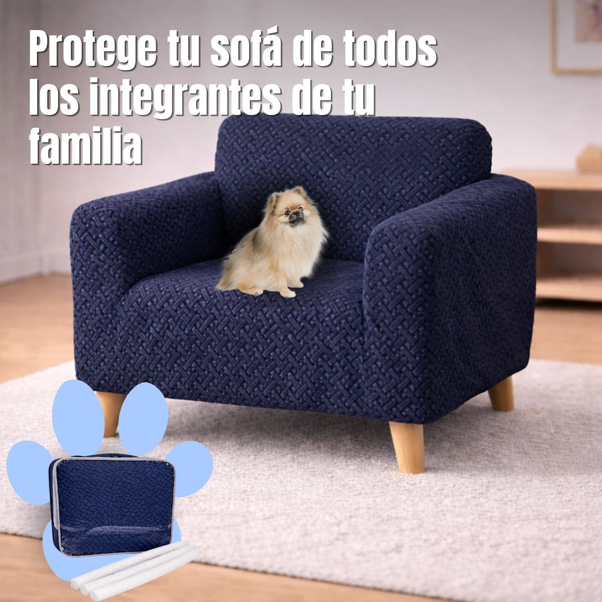 Protector De Sofa 1 Puesto Elastico