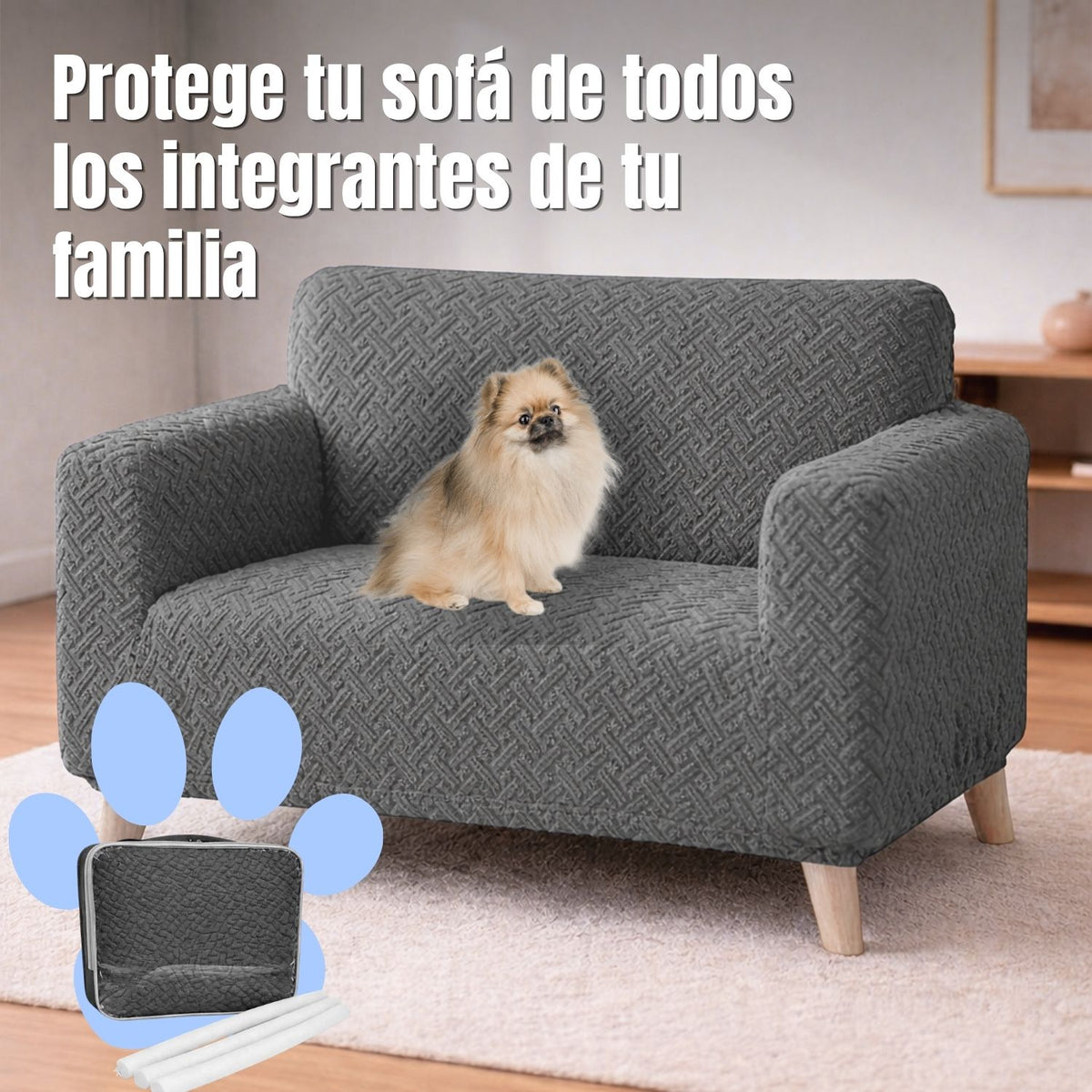 Protector De sofa 2 Puestos Elastico