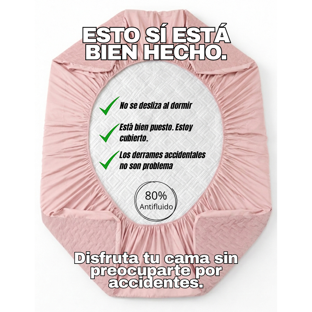 Combo Protector Semidoble Antifluido 120x190cm