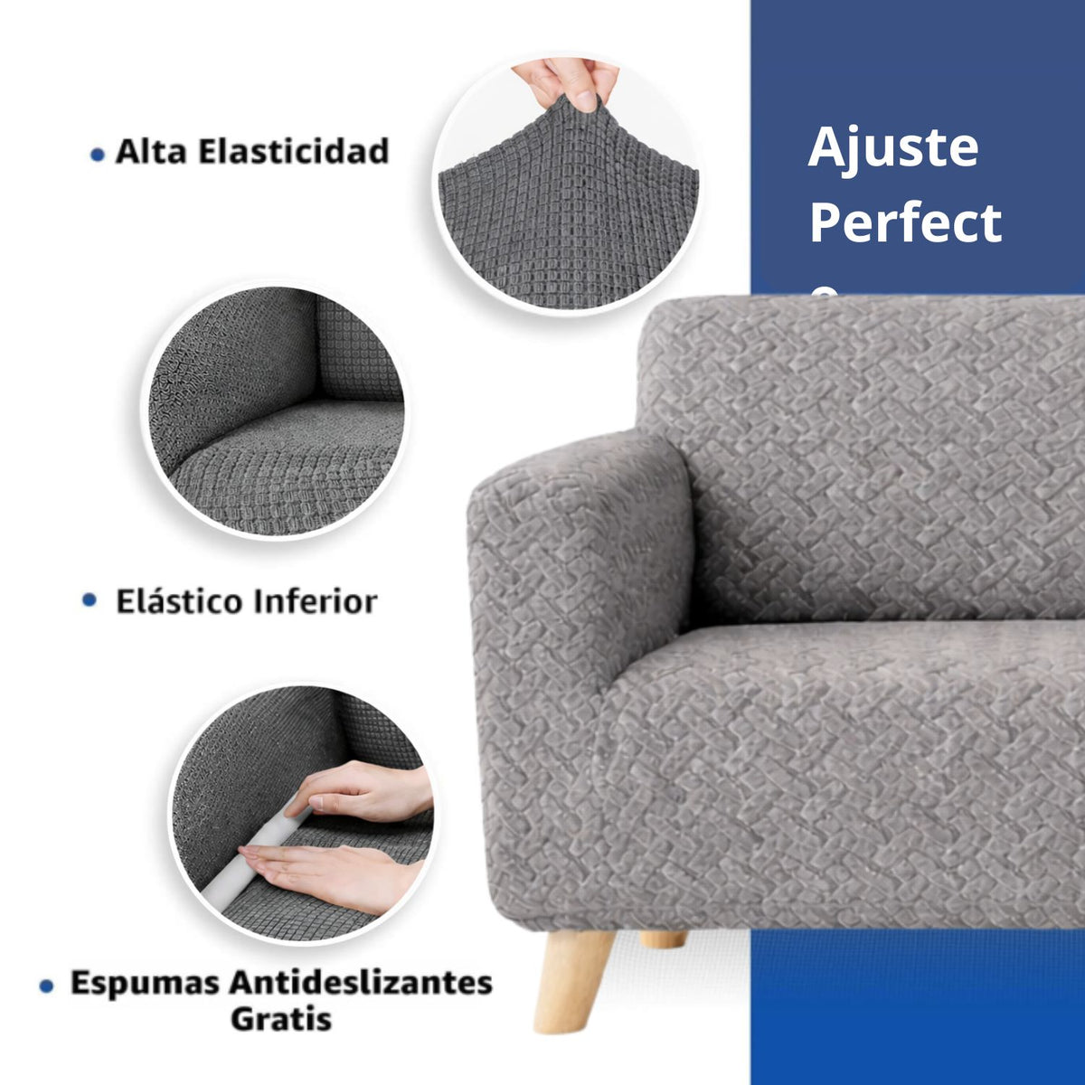 Protector De Sofa 1 Puesto Elastico