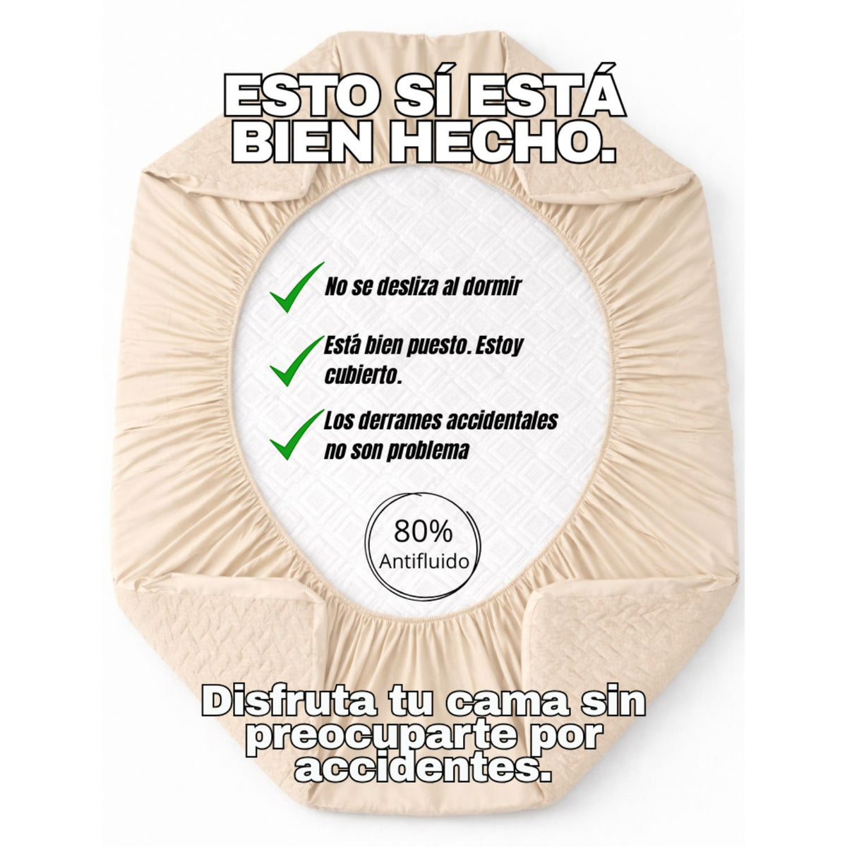 Combo Protector King Antifluido 200x200cm