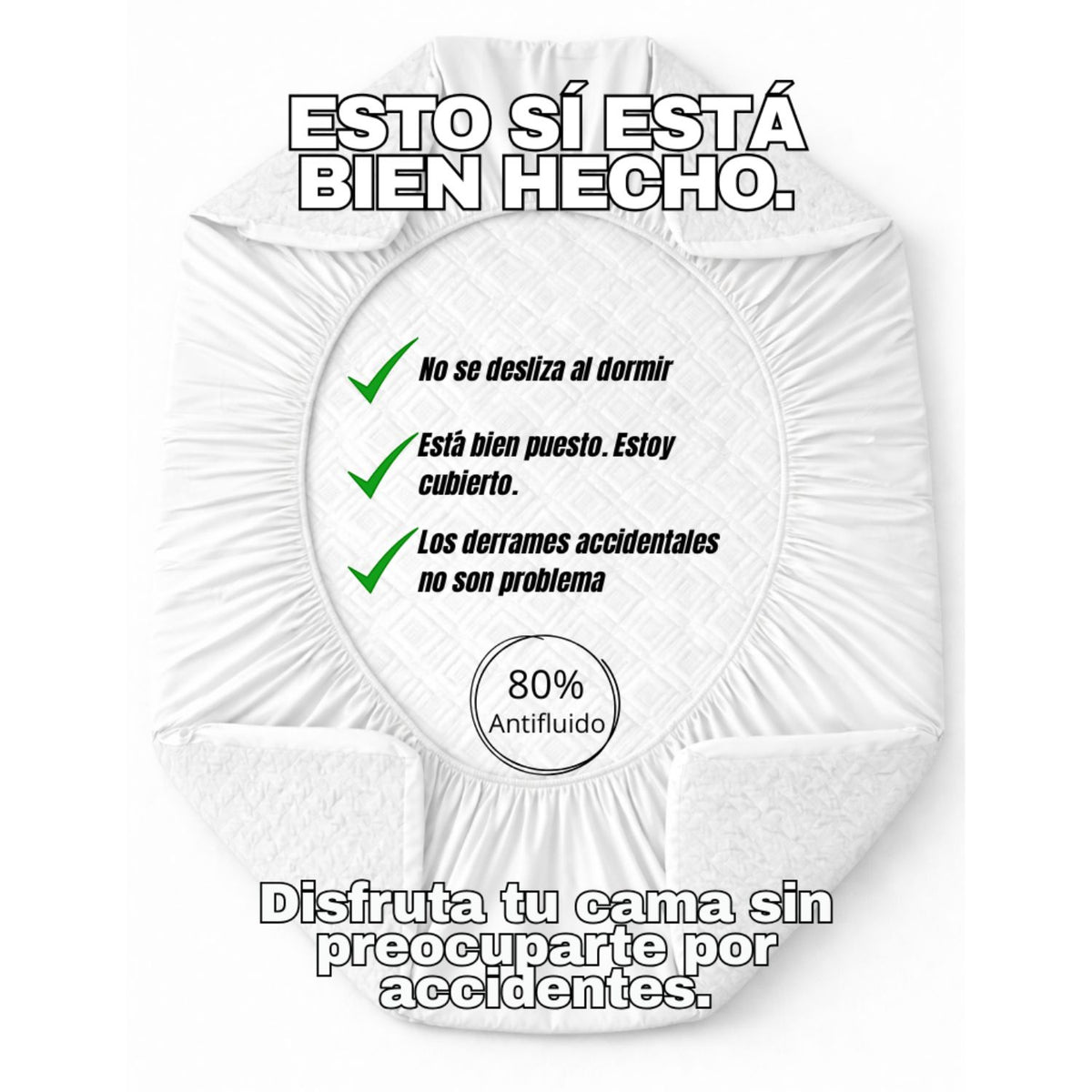 Combo Protector King Antifluido 200x200cm