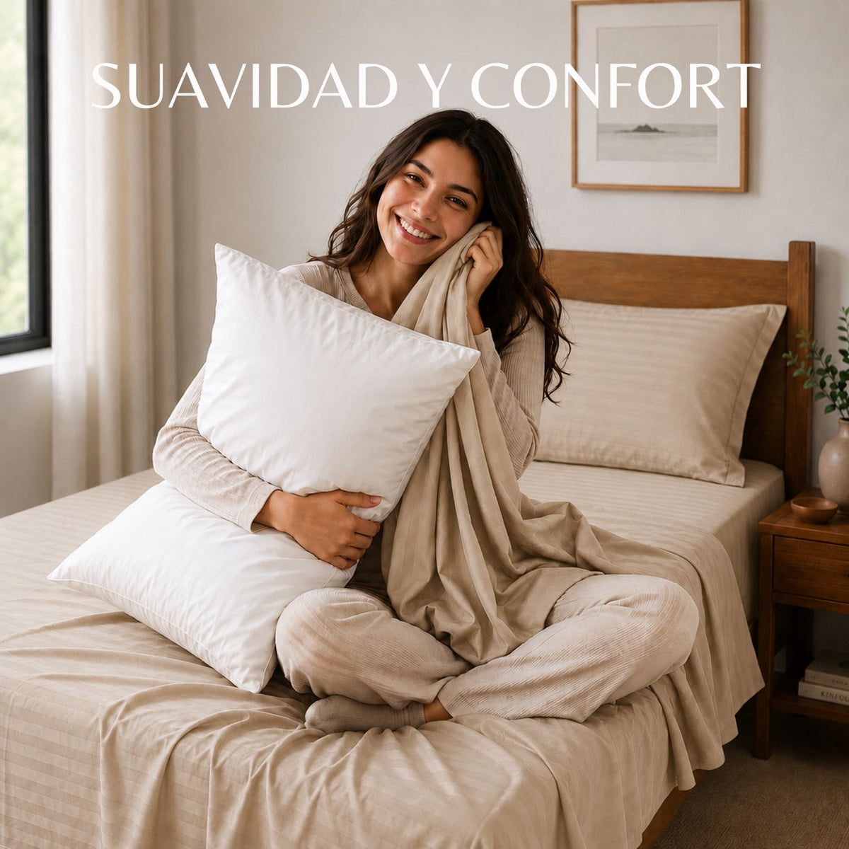Combo Protector Colchon + 2 Almohadas Siliconadas Doble