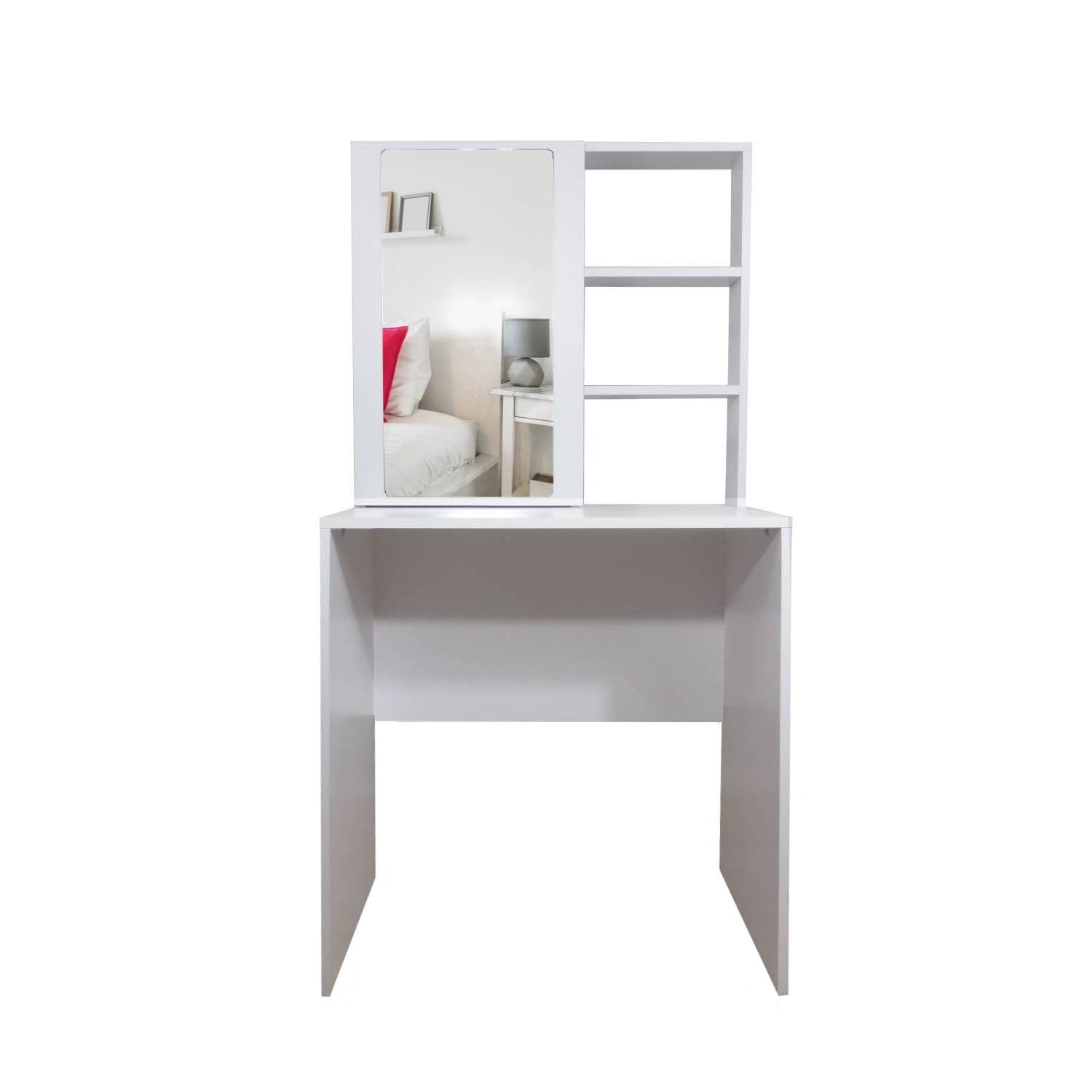 Combo Tocador Mallorca (140x70x40) Blanco + Silla Eames