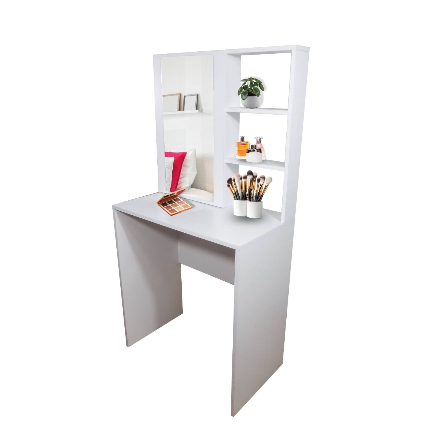 Combo Tocador Mallorca (140x70x40) Blanco + Silla Eames