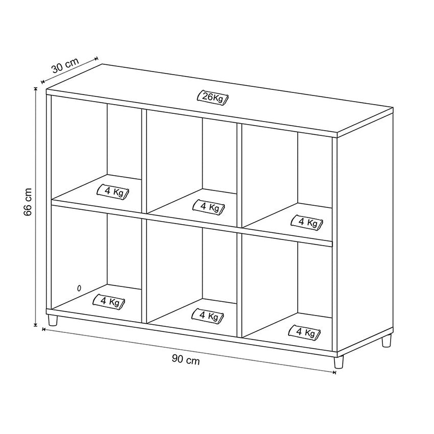 Estante Multifuncional Argentina Blanco