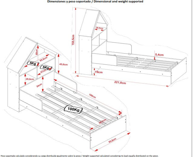 Cama Infantil Ariel Blanco