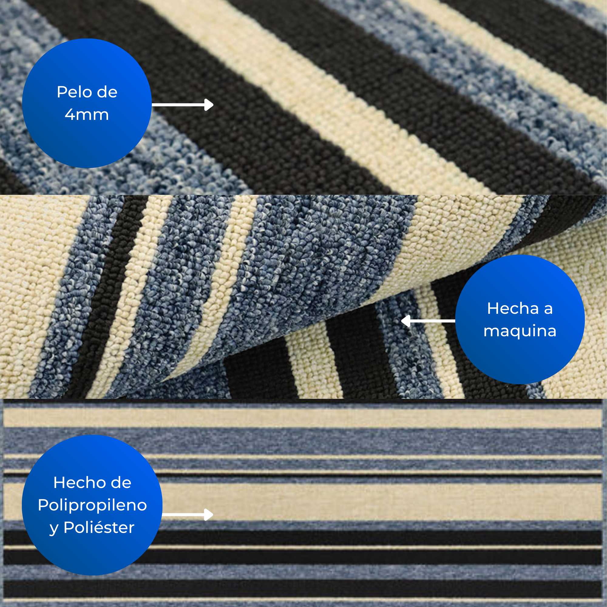 Alfombra Newark 1 00x1 50cm Azul Celeste